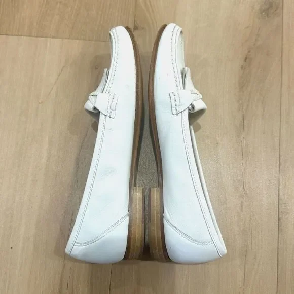 Bally Margy White Tassel Leather Loafer, Size 6.5 - Picture 4 of 6